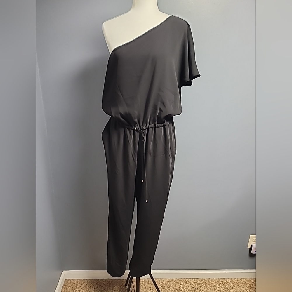 ⬇️Lauren Ralph Lauren One Shoulder Black Jumpsuit, 12